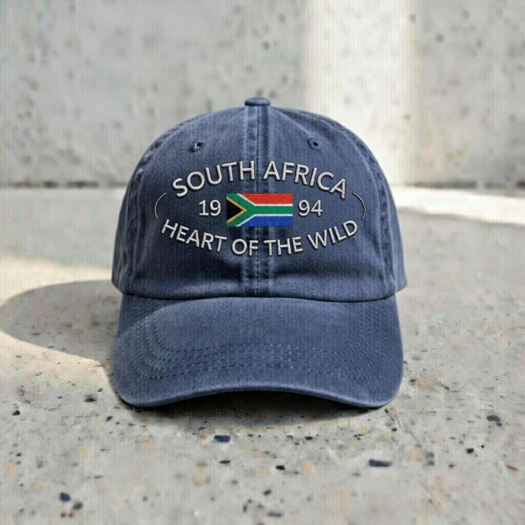 Embroidered South Africa Flag Dad Hat | Vintage Baseball Cap