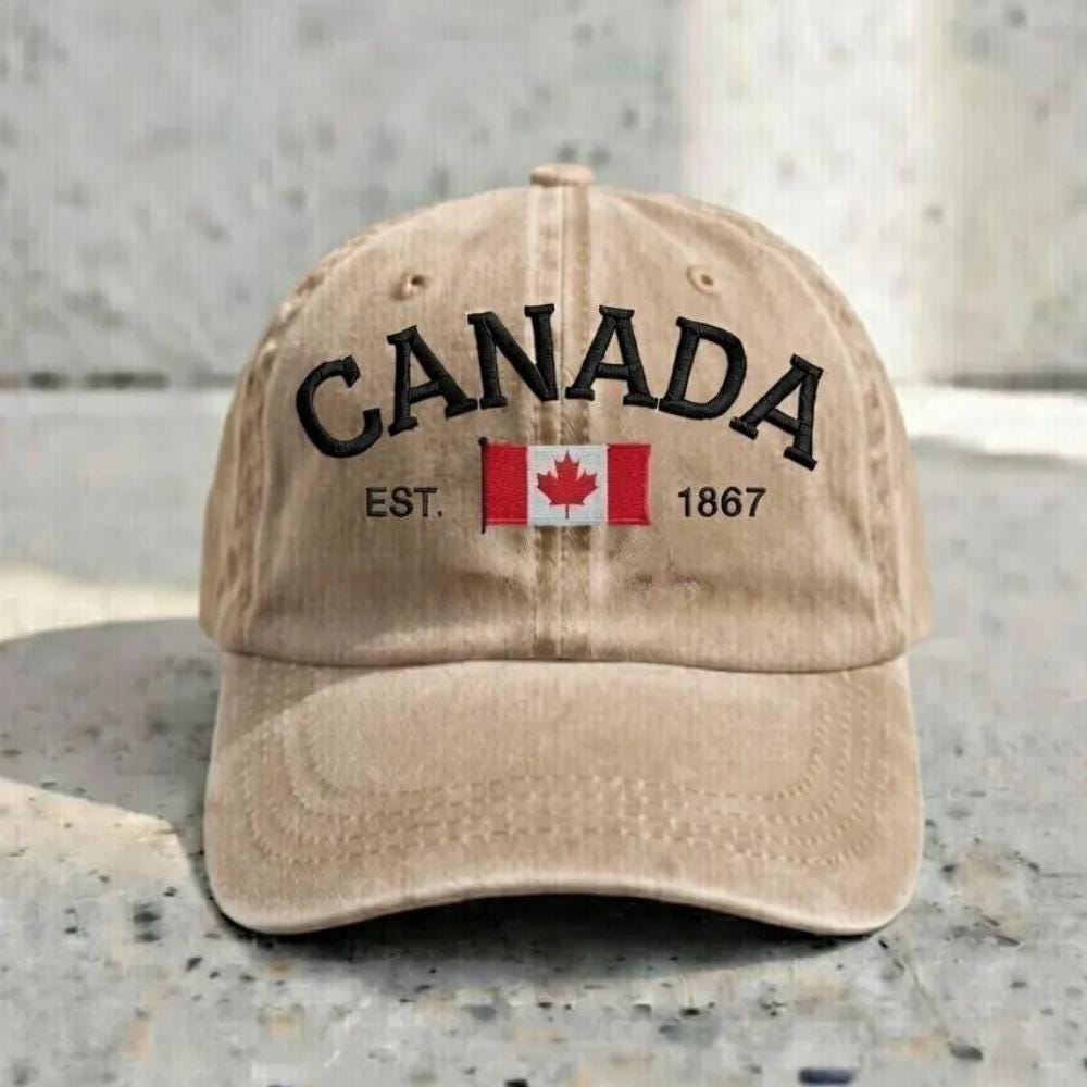 Embroidered Canada Flag Dad Hat | Vintage Baseball Cap