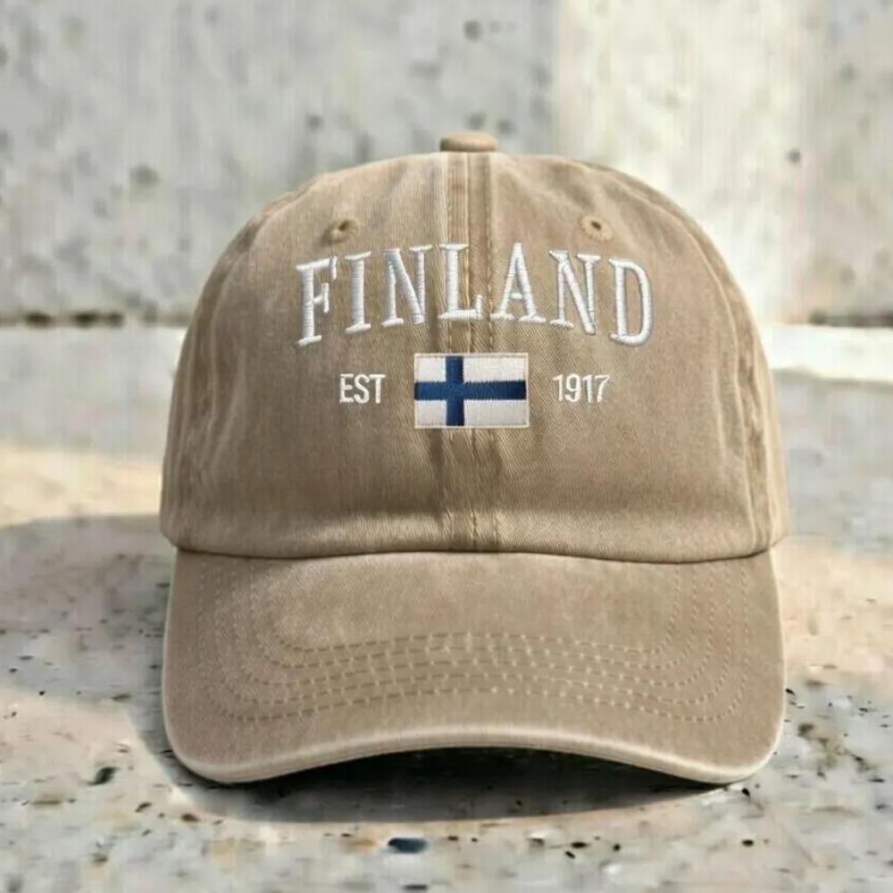 Embroidered Finland Flag Dad Hat | Vintage Baseball Cap