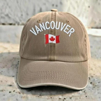 Embroidered Vancouver Dad Hat | Vintage Canada Flag Baseball Cap